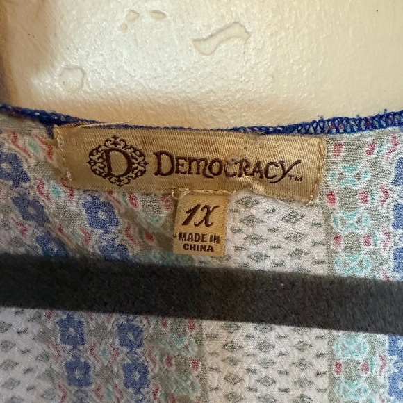 Democracy Multicolor Patterned Duster Sz. 1X - Picture 5 of 7